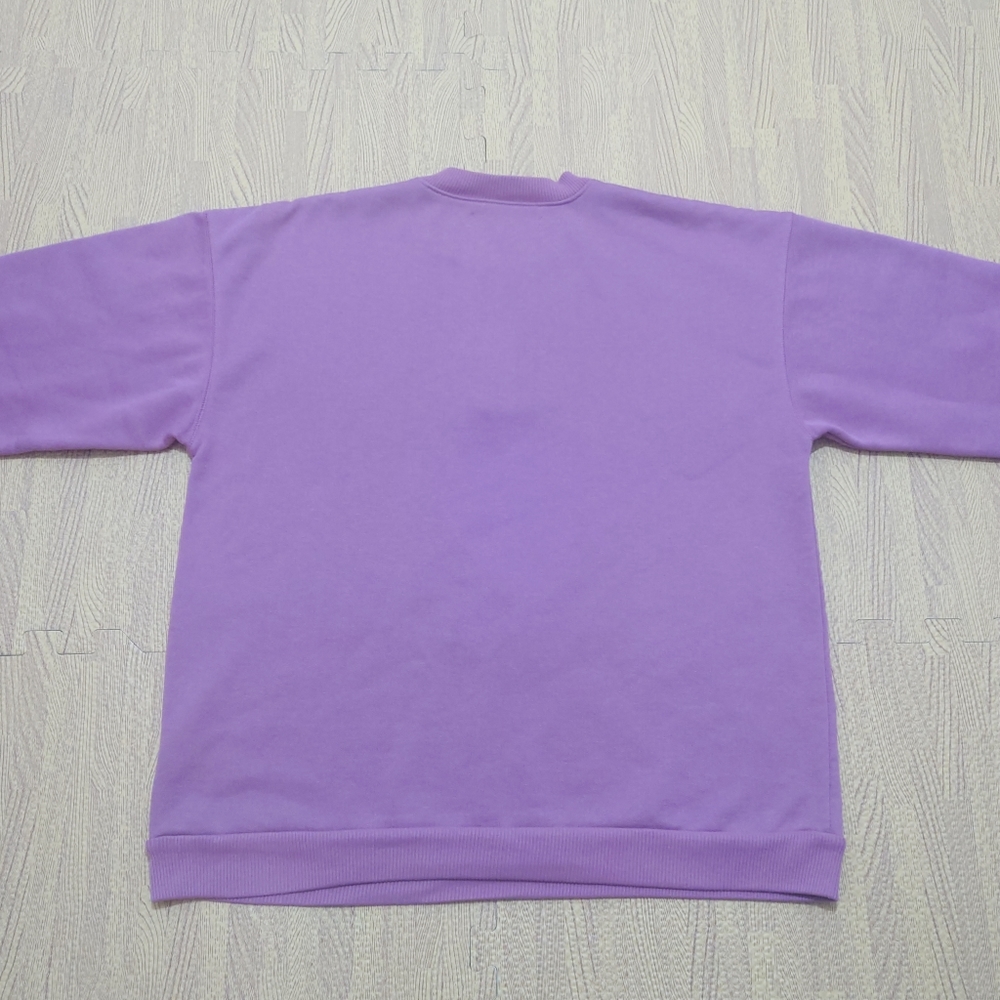 Vintage 80s Sweatshirt Jumper Women's Small Pink Embroidered Cottagecore Floral - Picture 6 of 12